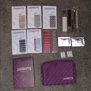 Jamberry lot with mini heater and manicure kit